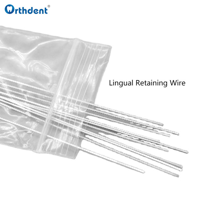 Orthdent 10Pcs/Pack Dental Stainless Steel Lingual Retainer Wire Flat Plate Twist Wires Straight Dentistry Lab Orthodontic Materials