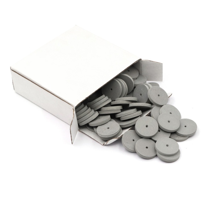 100 Pcs/Box Dental Polishing Wheels Silicone Rubber Burs Rotary Polisher Jewelry Finishing Tool Dentist Grinding Disc Materials