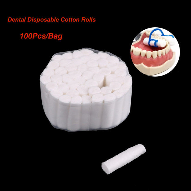 100Pcs/Bag Dental Disposable Cotton Rolls Tooth Care High-purity Absorbent Teeth Whitening Dentist Surgical Materials Consumable