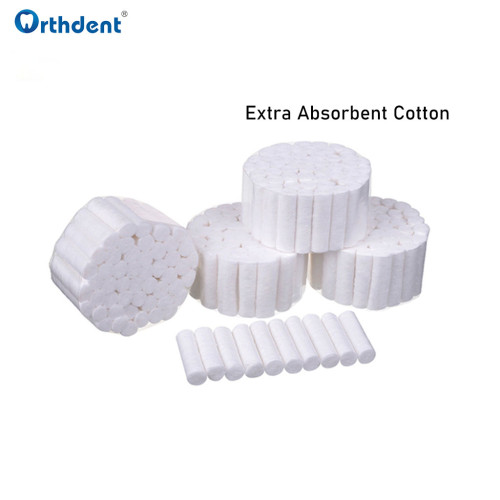 100Pcs/Bag Dental Disposable Cotton Rolls Tooth Care High-purity Absorbent  Teeth Whitening Dentist Surgical Materials
