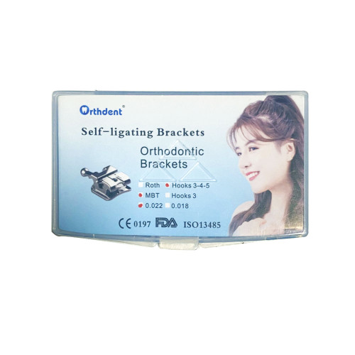 20Pcs/Pack Dental Self Locking  Brackets Metal MBT/Roth 022 345 Hooks Orthodontics for Teeth Dentist Braces