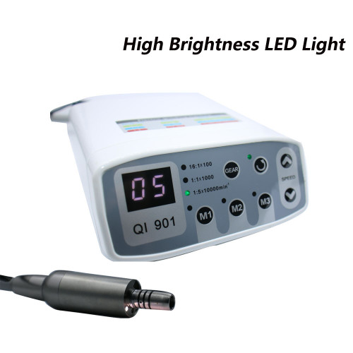 Brushless Dental Electric Micro Motor Portable Low Speed EU/US Plug LED Four Hole 1:5 Handpiece