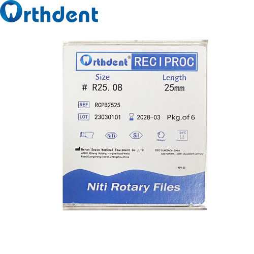  6 Pcs/Pack Dental Endodontic Reciprocating Endo Files Root Canal Blue Niti R25 08 