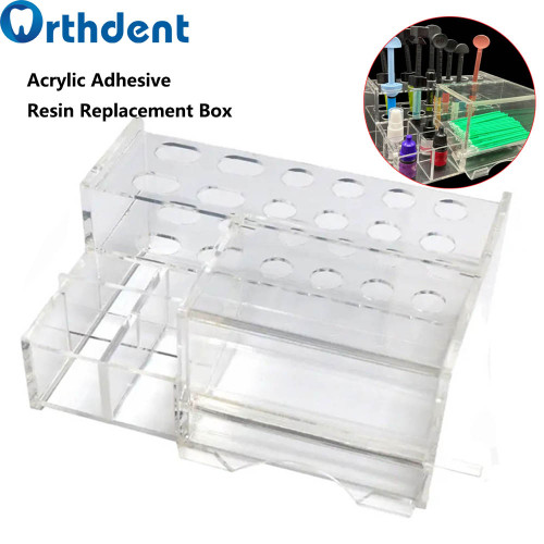 Dental Acrylic Organizer Composite Applicator Dispenser Holder Case For Syringe Resin Adhesive