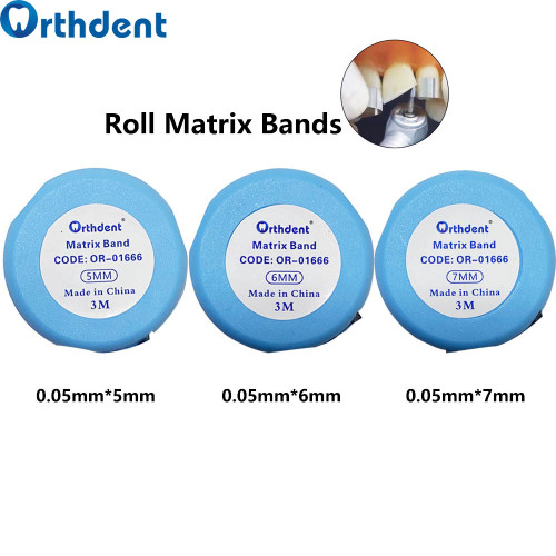 Orthdent 3 Meter/Roll Dental Orthodontic Matrix Bands Stainless Steel