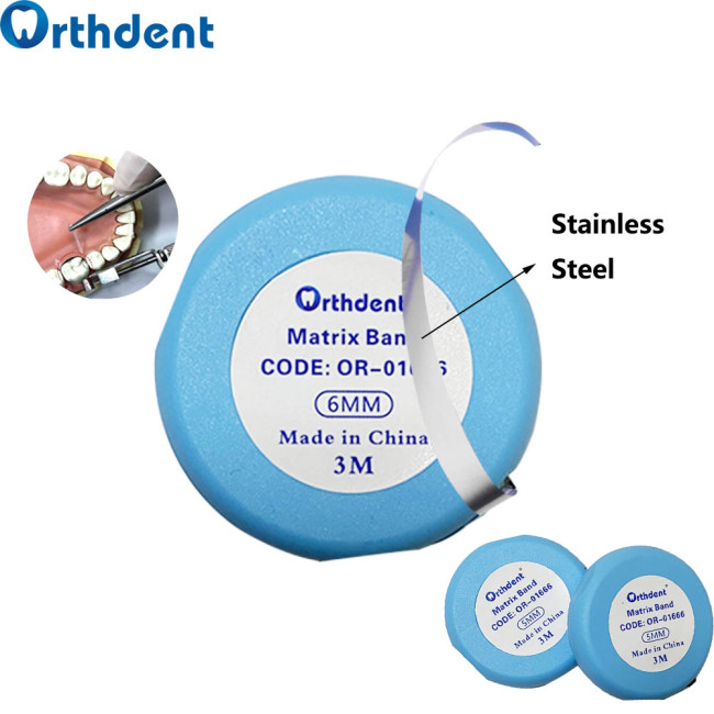 Orthdent 3 Meter/Roll Dental Orthodontic Matrix Bands Stainless Steel
