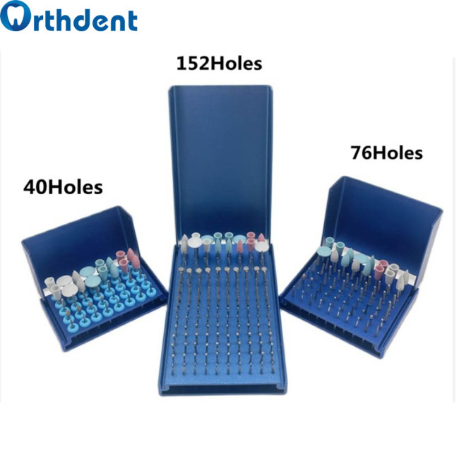 Orthdent 40/76/152 Holes Dental Bur Block Cleaning Stand Autoclave Sterilizer Disinfection Case