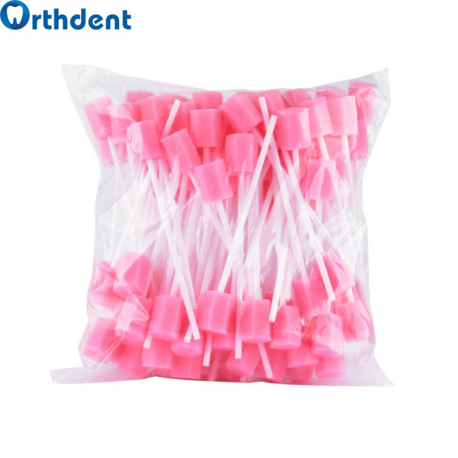 100Pcs/Bag Disposable Oral Care Sponge Swab Sterile