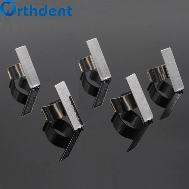 Orthdent 1Pcs Stainless Steel  Span Ring Endodontic Dental Measuring Finger Rulers