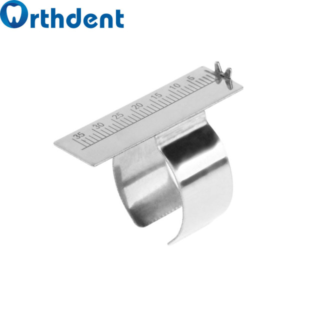 Orthdent 1Pcs Stainless Steel  Span Ring Endodontic Dental Measuring Finger Rulers