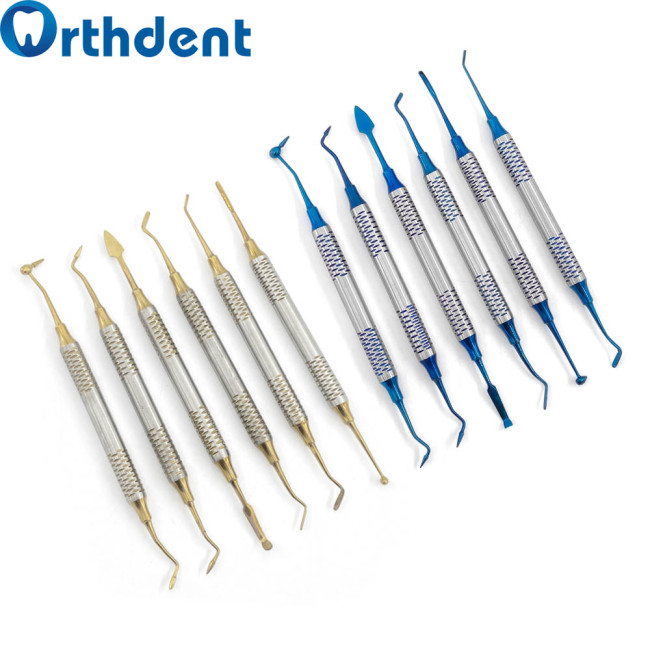 Orthden 6Pcs/Pack Dental Composite Resin Filling Spatula Tools