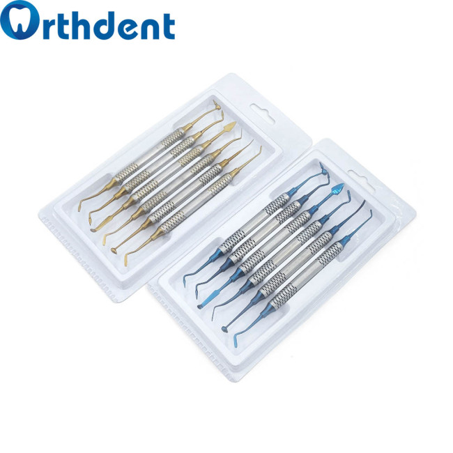 Orthden 6Pcs/Pack Dental Composite Resin Filling Spatula Tools