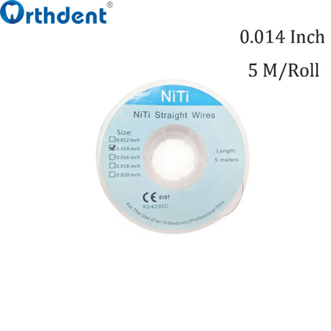Orthdent Dental 5M/Roll Niti Straight Wires Orthodontic Arches Archwires for Tooth Braces