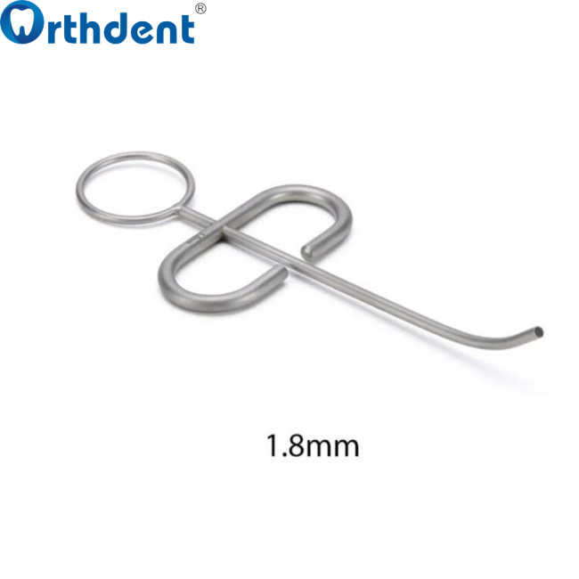 Dental MTA Plugger Applicator Bone Implant Collector Stainless Steel Curved Head 1.8mm