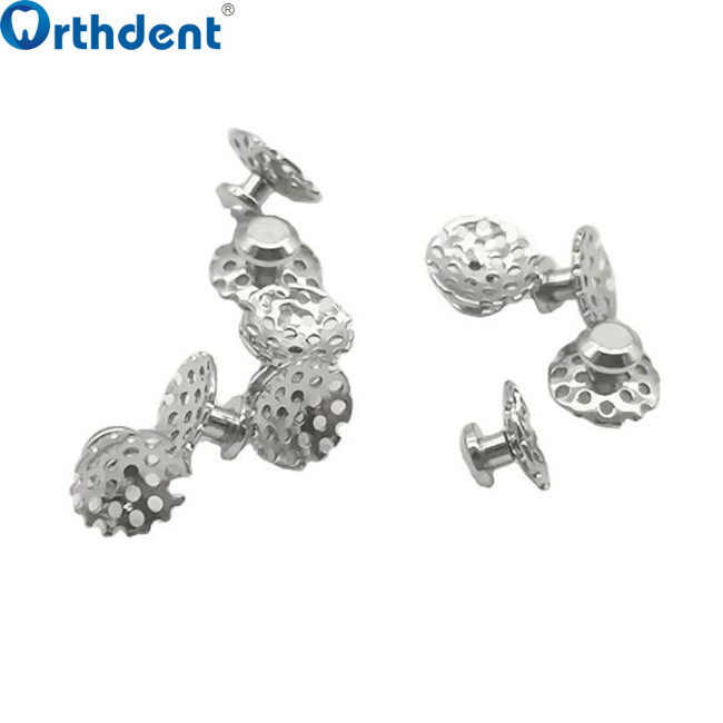 10Pcs/Pack Dental Orthodontic Lingual Button Strong Bondable Hollow Out Buttons Round Base Dentistry Ortho Materials