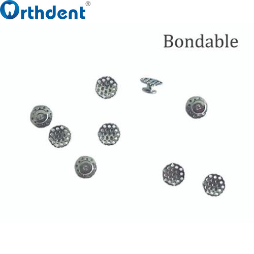 10Pcs/Pack Dental Orthodontic Lingual Button Strong Bondable Hollow Out Buttons Round Base Dentistry Ortho Materials