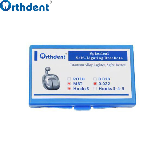 Dental Orthodontic Brackets Self-Ligating Spherical Braces Mini Roth/MBT 0.022 3/345Hooks With Buccal Tubes Dentistry Material