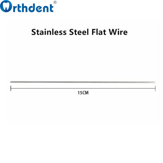 Orthdent 10Pcs/Pack Dental Stainless Steel Lingual Retainer Wire Flat Plate Twist Wires Straigh