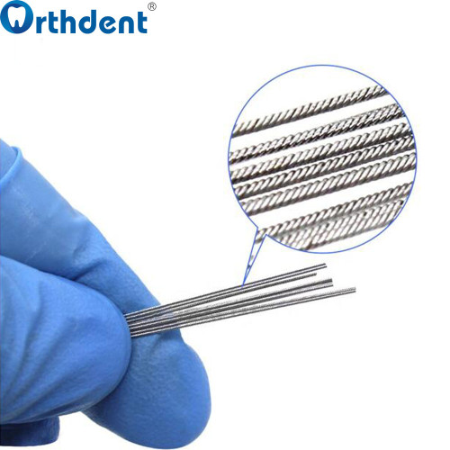 Orthdent 10Pcs/Pack Dental Stainless Steel Lingual Retainer Wire Flat Plate Twist Wires Straigh