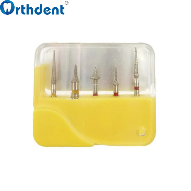 5Pcs/Kit High Speed Diamond Burs Dental Orthodontic Interproximal Enamel Reduction Set For Cutting Grinding Polishing Dentistry