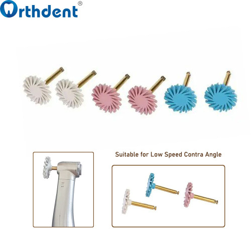 Orthdent 6 Pcs/Box Dental Polishing Disc Composite Resin Spiral Flex Brush  Rubber
