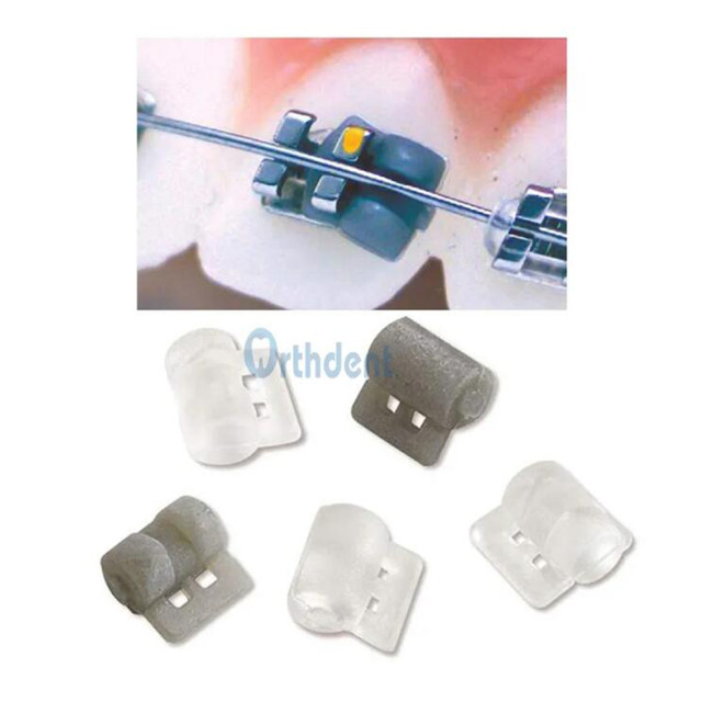 20Pcs/Bag Dental Rotation Elastics Wedges Elastomeric Clear White Transparent Wedge Rubber
