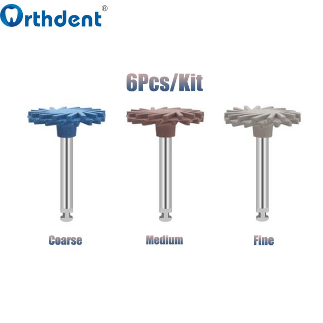 Orthdent 6 Pcs/Box Dental Polishing Disc Composite Resin Spiral Flex Brush