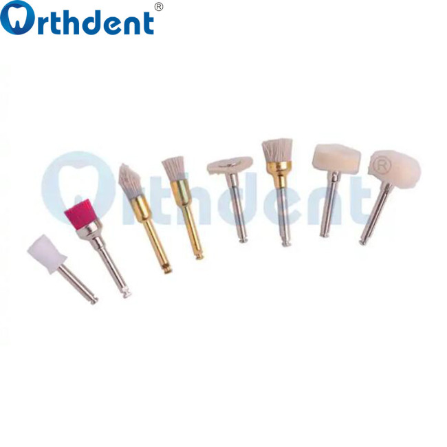 Orthdent 80Pcs/Box Dental Polishing Prophy Cup Brush Rubber Bowl Polisher Cups Mixed Alumina Nylon Flat Type Dentist Lab Tools