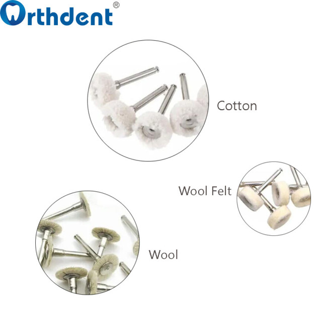 Orthdent 80Pcs/Box Dental Polishing Prophy Cup Brush Rubber Bowl Polisher Cups Mixed Alumina Nylon Flat Type Dentist Lab Tools
