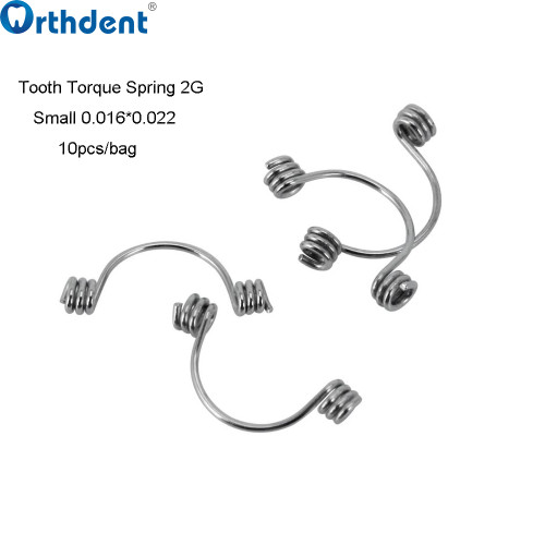 10Pcs/Pack Dental Orthodontic Torque Spring Anterior Teeth Torque Springs Stainless Steel for Rectangular Archwires Brackets
