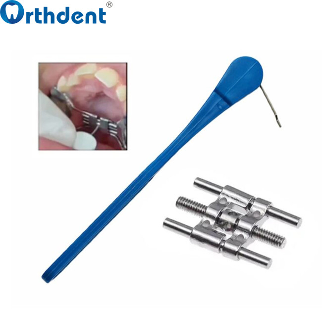 2Pcs/Pack Dental Orthodontic Implant Expansion Screw Rapid Palatal Expander Swivel Keys Multifunctional Ortho Tools Instrument