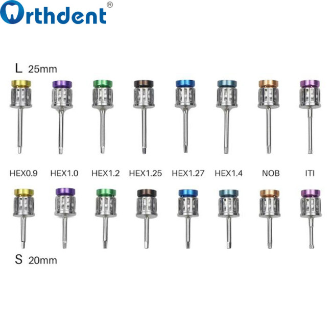 Dental Universal Prosthetic Implant Kit Screwdrivers Torque Wrench Repair Tools Fixture Restoration 16pcs/Set Colorful Dentist