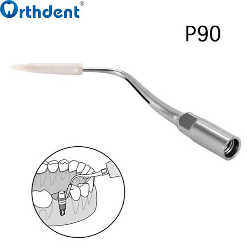 Orthdent Dental 1Pc Ultrasonic Tip P90 Fit for EMS/WOODPECKER Scalers Stainless Steel Periodontal Implant Cleaning Tips Material