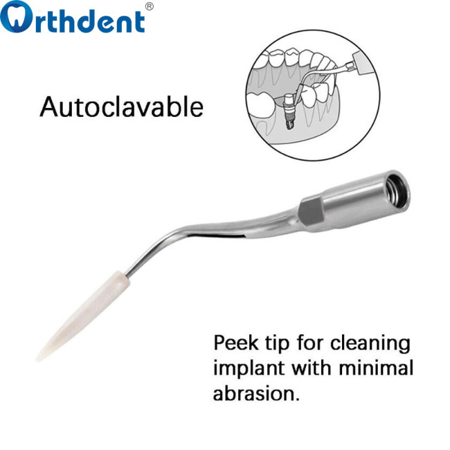 Orthdent Dental 1Pc Ultrasonic Tip P90 Fit for EMS/WOODPECKER Scalers Stainless Steel Periodontal Implant Cleaning Tips Material