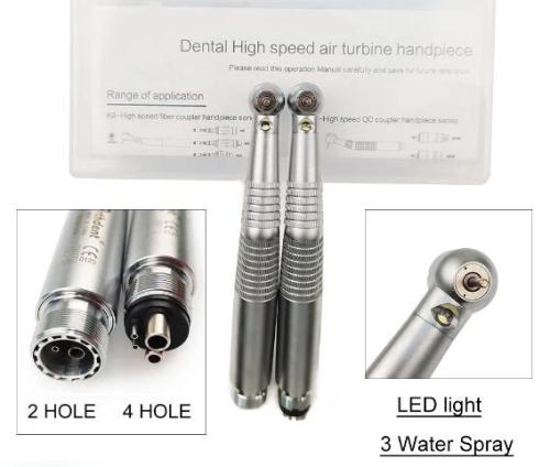 Dental Turbine High Quality Rotation Pen Dentistry LED Handpiece 3 Sprays Fiber Optic Standard Push Button 