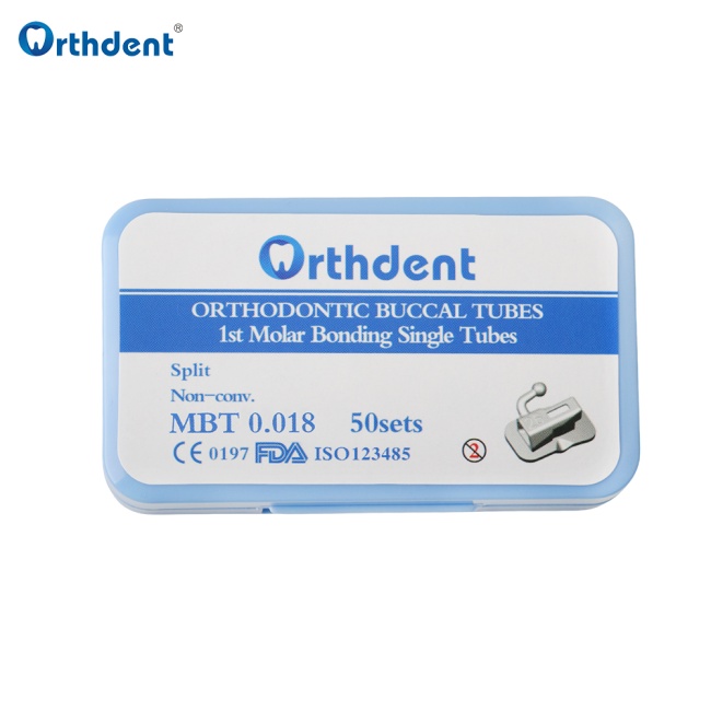 200Pcs Dental Orthodontic Buccal Tube Kit Split Bondable Buccal Tubes Non-convertible MBT Roth 022/018 1st/2nd Molar Dentistry Tool