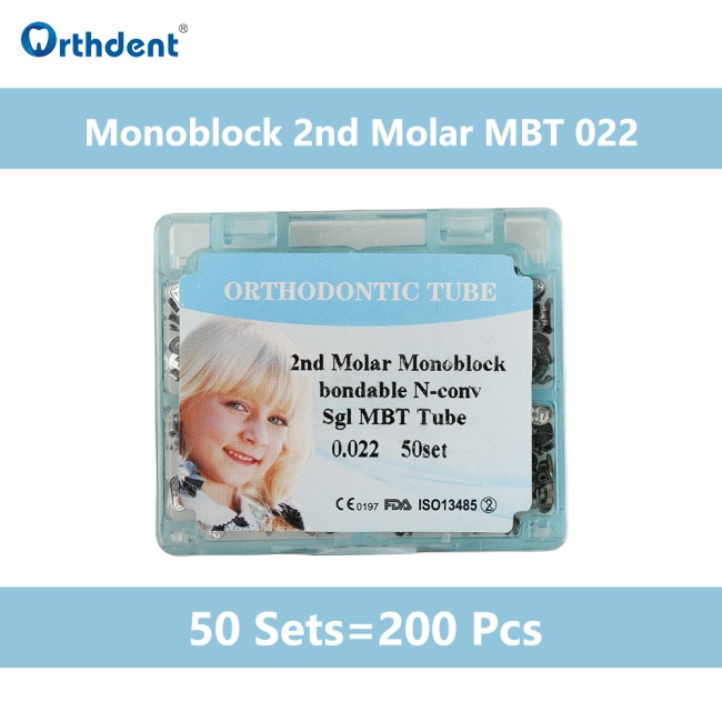 50sets Dental Orthodontic Buccal Tubes Bondable 1st Molar Monoblock Non-Convertible Single Tube Roth MBT Dentistry Products