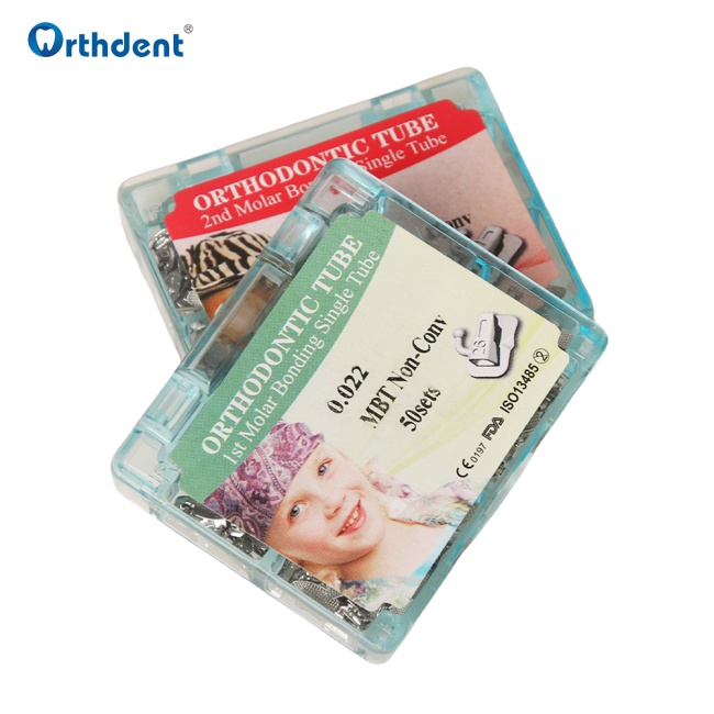 50Sets Dental Orthodontic Buccal Tube 1st/2nd Molar Roth/MBT Split Non-Convertable Bondable Buccal Tubes Dentistry