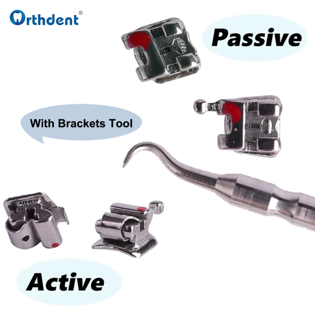 Dental Orthodontic Metal Self-Ligating Brackets Self Braces Roth MBT Self Ligation Bracket Brace Orthodont Materiales