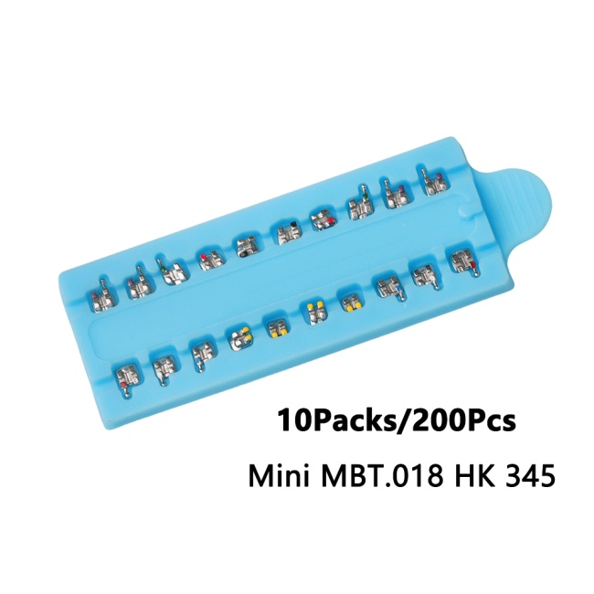 10Kits Monoblock OC Brackets Dental Orthodontic Metal Bracket Braces MIM Mini MBT/Roth 022/018 Hooks 3-4-5 Dentistry Accessories