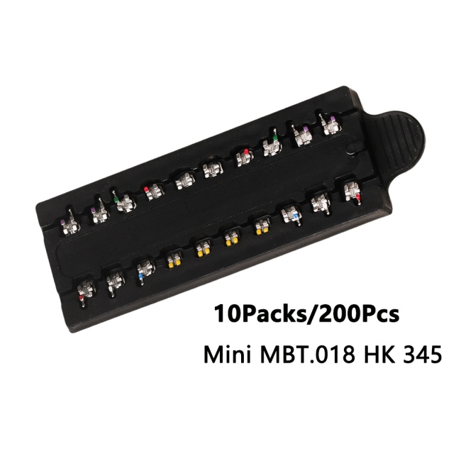 10Kits Monoblock OC Brackets Dental Orthodontic Metal Bracket Braces MIM Mini MBT/Roth 022/018 Hooks 3-4-5 Dentistry Accessories