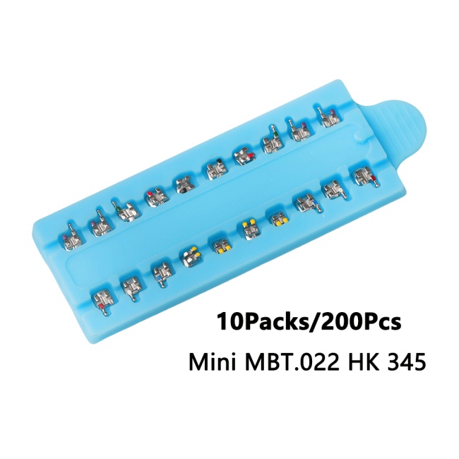 10Kits Monoblock OC Brackets Dental Orthodontic Metal Bracket Braces MIM Mini MBT/Roth 022/018 Hooks 3-4-5 Dentistry Accessories