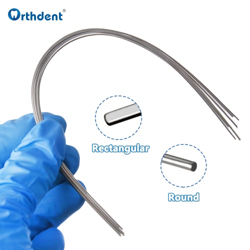 10Packs Dental Orthodontic Arch Wires Super Elastic Niti Round/Rectangular Arch Wire Natural Form Upper Lower Dentistry Material