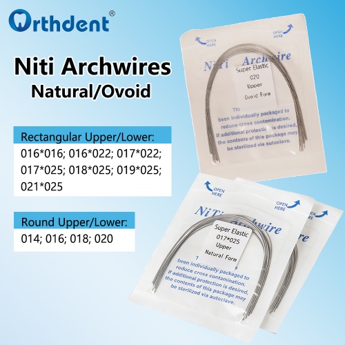 10 Arches Orthodontiques Niti Super Élastiques Rectangulaires - Pour Dentiste