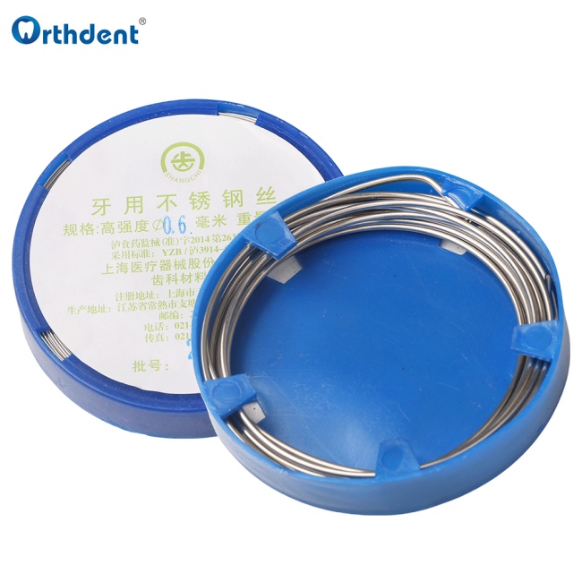 50g/Roll Dental Orthodontic Stainless Steel Wires Dentist Ortho Braces Round Ovoid Natural 0.5mm-1.8mm