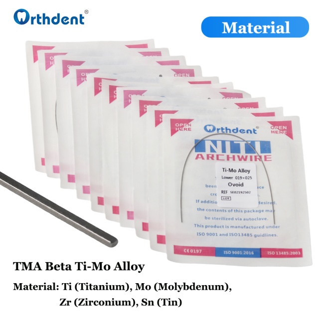 Dental Orthodontic Arch Wires Super Elastic TMA Round Rectangular Ovoid Form Archwire Upper Lower Dentistry