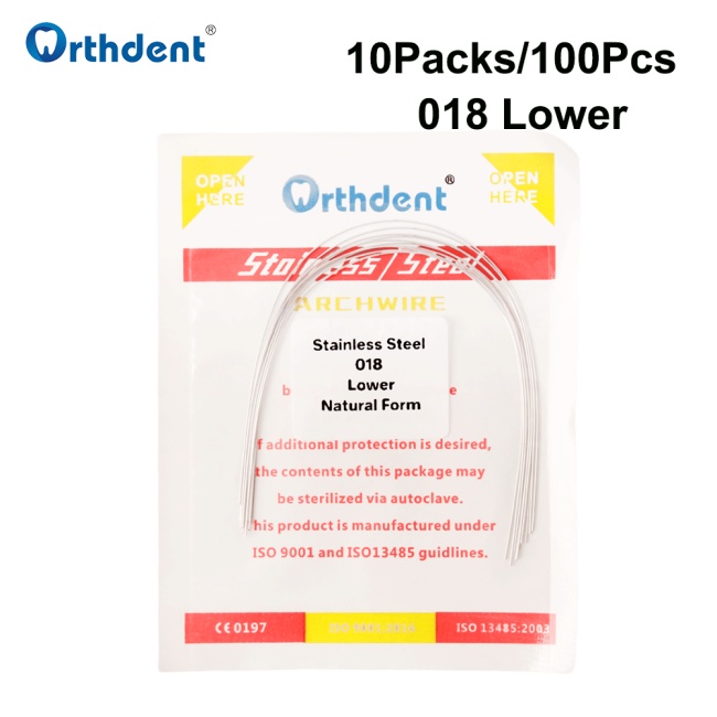 Dental Orthodontic Stainless Steel Archwires Round Wires 018 Lower