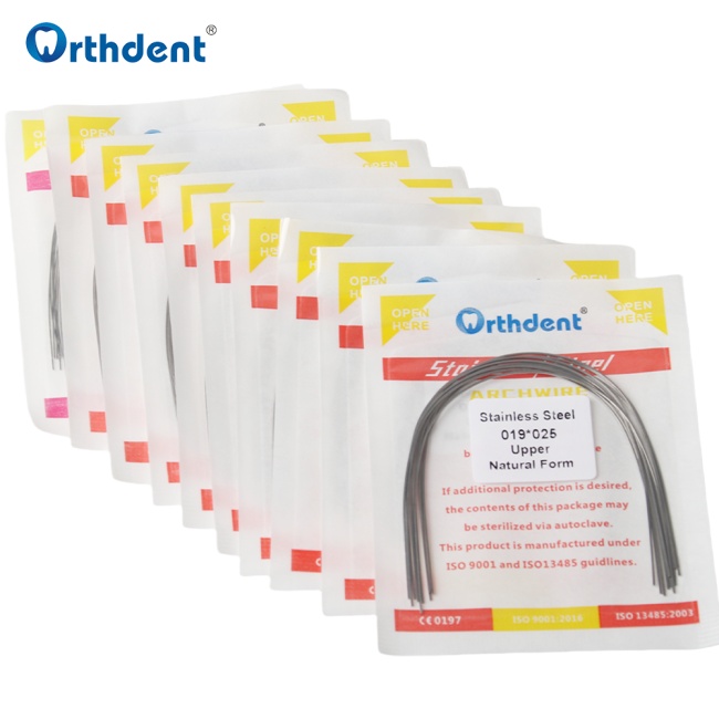 Dental Orthodontic Arch Wires Stainless Steel Round Rectangular Type Natural Form Braces Wires for Teeth