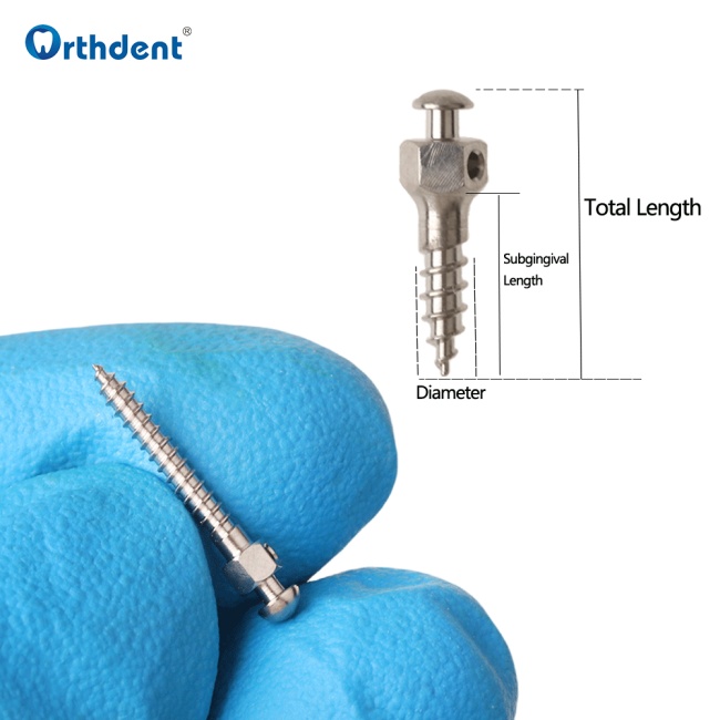 1Pcs Dental Orthodontic Self-Drilling Thread Micro Implants Screw Titanium Mini Screw