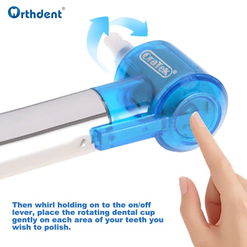 Oratek Teeth Polisher Stain Remover Whitener + Polishing Paste Mint Taste（20cups） & walterberry Taste（20 cups）